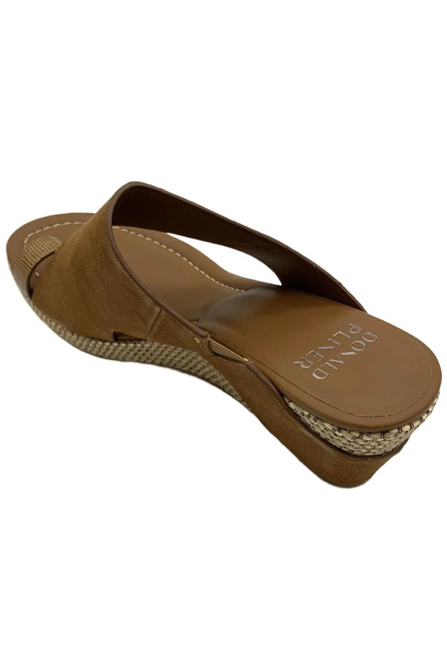 Donald Pliner Women's Gyer Soft Suede Wedge Sandal Saddle - Medium - Picture 3 of 3